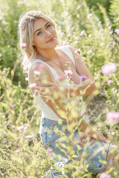 Flower Field Photos for High School Senior