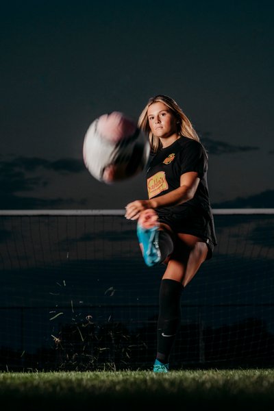 Nighttime High School Senior Soccer Photos-Wilson