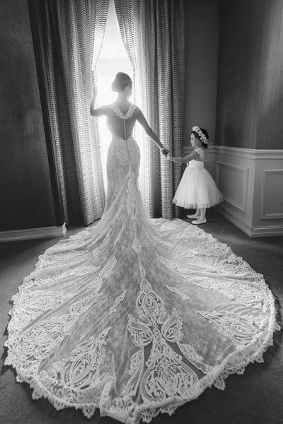 Bride and daughter Ritz Carlton Beach Club Sarasota FL