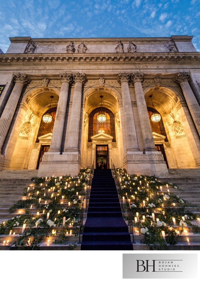 Magical Evening Wedding at the New York Public Library