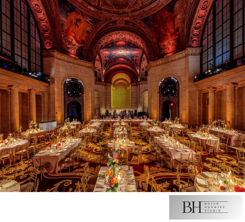 Cipriani 25 Broadway Wedding Reception Setup