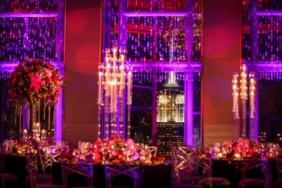 Rainbow Room wedding with a view of the Empire State Building