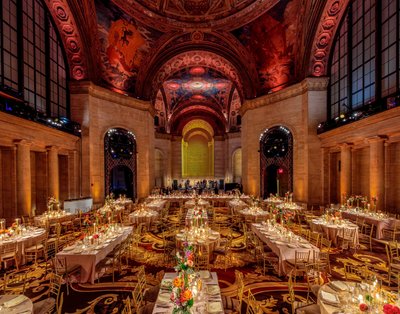 Cipriani 25 Broadway Wedding Reception Setup