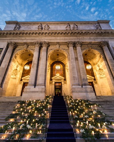 Magical Evening Wedding at the New York Public Library