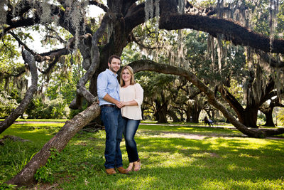 Engagement portrait City Park New Orleans LA