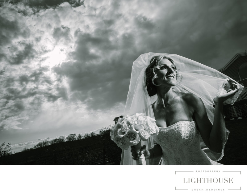 dramatic wedding photo