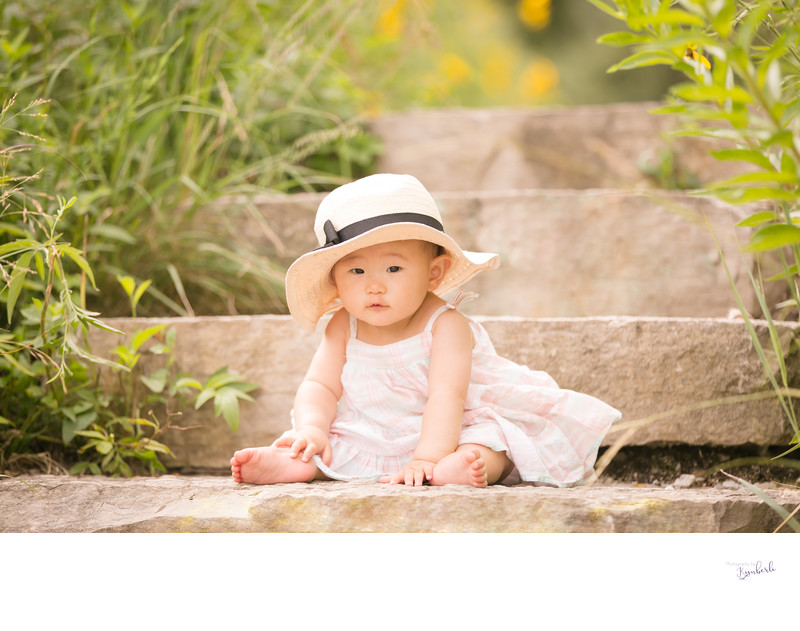 Baby S with floppy hat