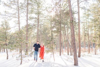 winter engagement photos 
