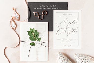 vail wedding photography flat lay