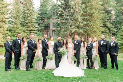 formal vail wedding party