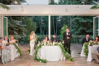 wedding toast sonnenalp wedding photographer