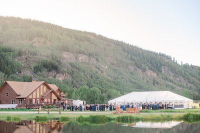 camp hale wedding reception tent
