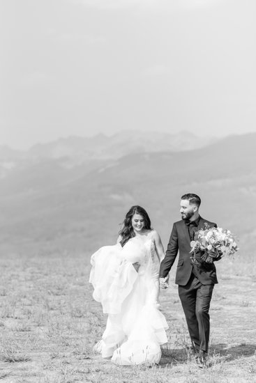 first look vail colorado wedding