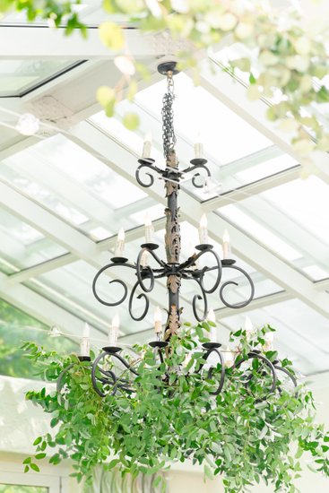 chandelier wedding reception