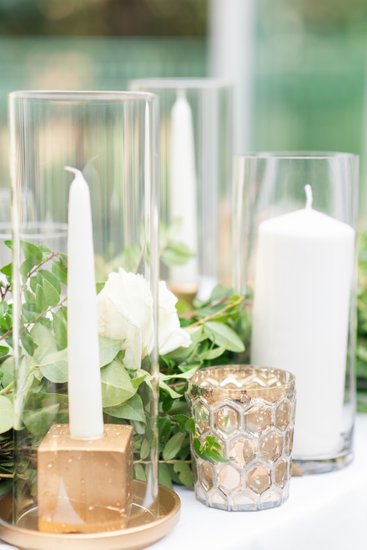 candles outdoor reception 