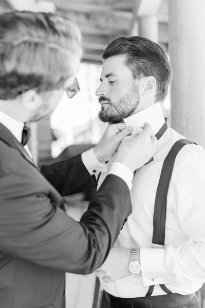 groom getting ready camp hale