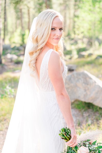 camp hale wedding bride portrait