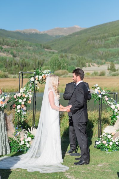 bride groom camp hale ceremony