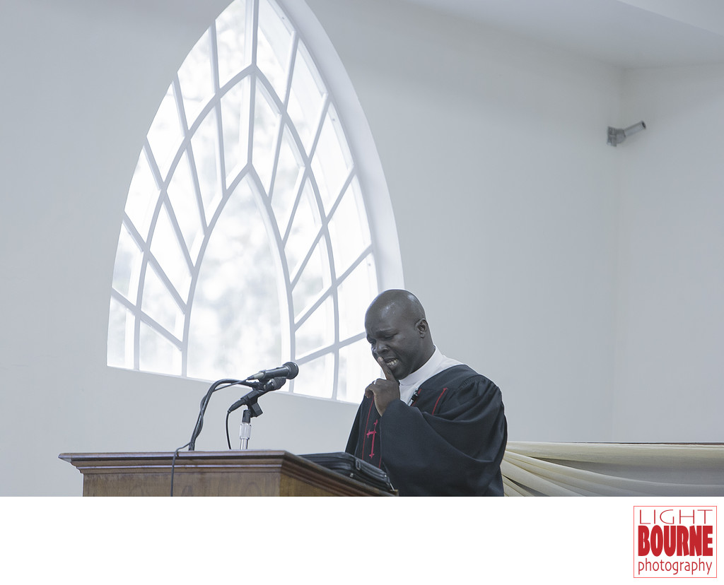 Pastor Reading Eulogy  Nassau, Bahamas