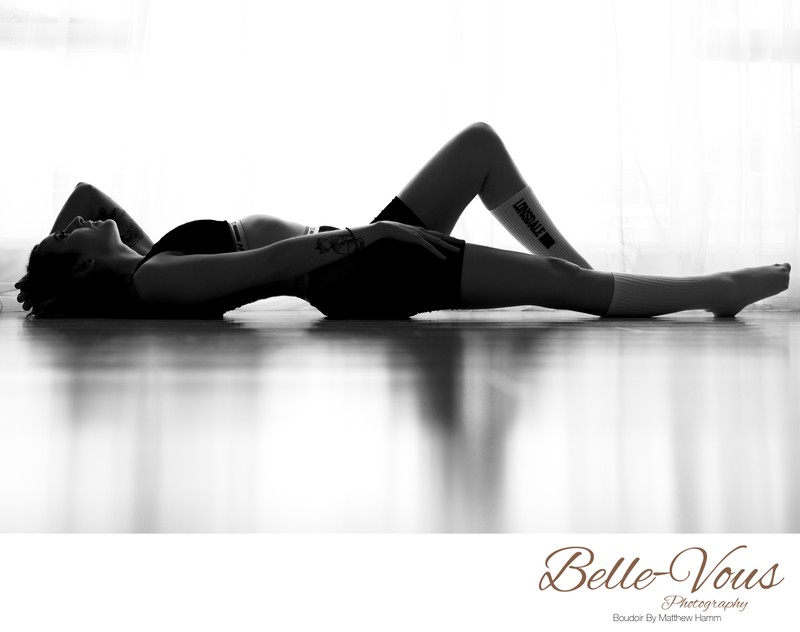 Boudoir floor pose example