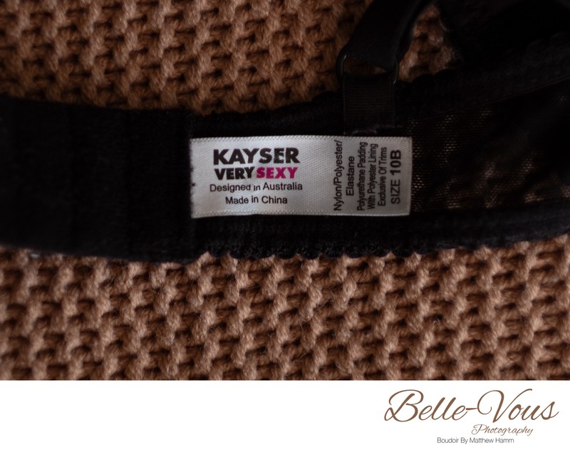 Kayser Very Sexy push-up bra, size 10B | tag close-up