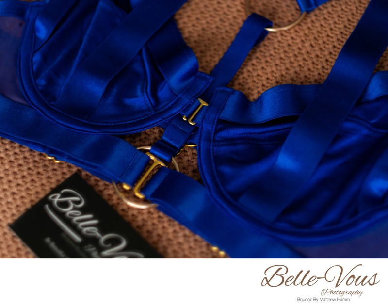 Electric Sapphire gold hardware close-up