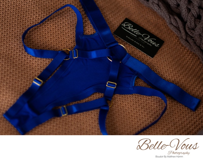 Electric Sapphire thong strap detail