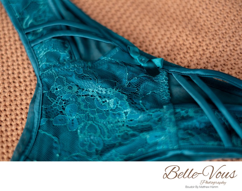 Teal Thong Three-Quarter Angle