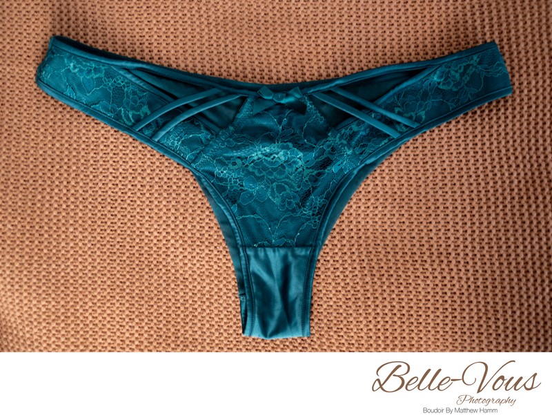 Teal Thong Flat-Lay Front