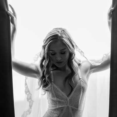 Black & White Bridal Boudoir In Brisbane