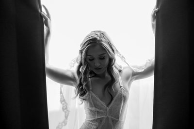 Backlit Bridal Silhouette Portrait