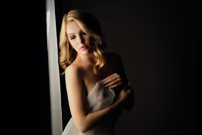Sheer Fabric Boudoir Portraits Brisbane