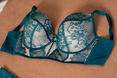 Teal Balconette Side Angle