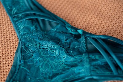 Teal Thong Three-Quarter Angle