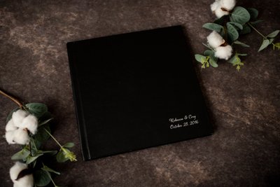 Black Leather Coffee Table Book