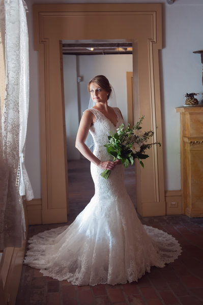 Destrehan Plantation indoor bridal photo