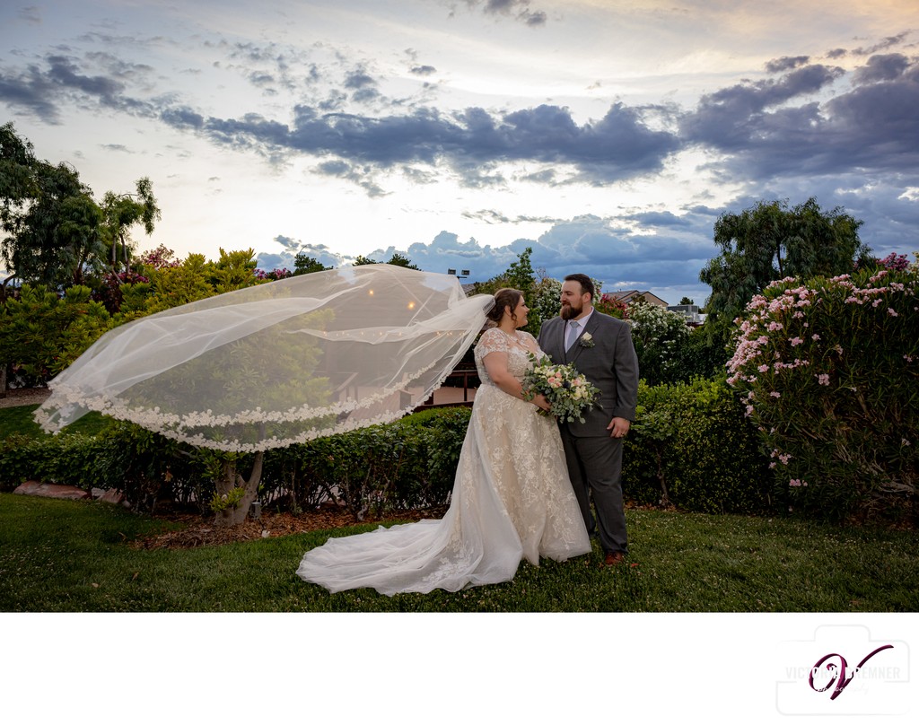 Las Vegas Wedding Bride Groom Portraits at The Grove 