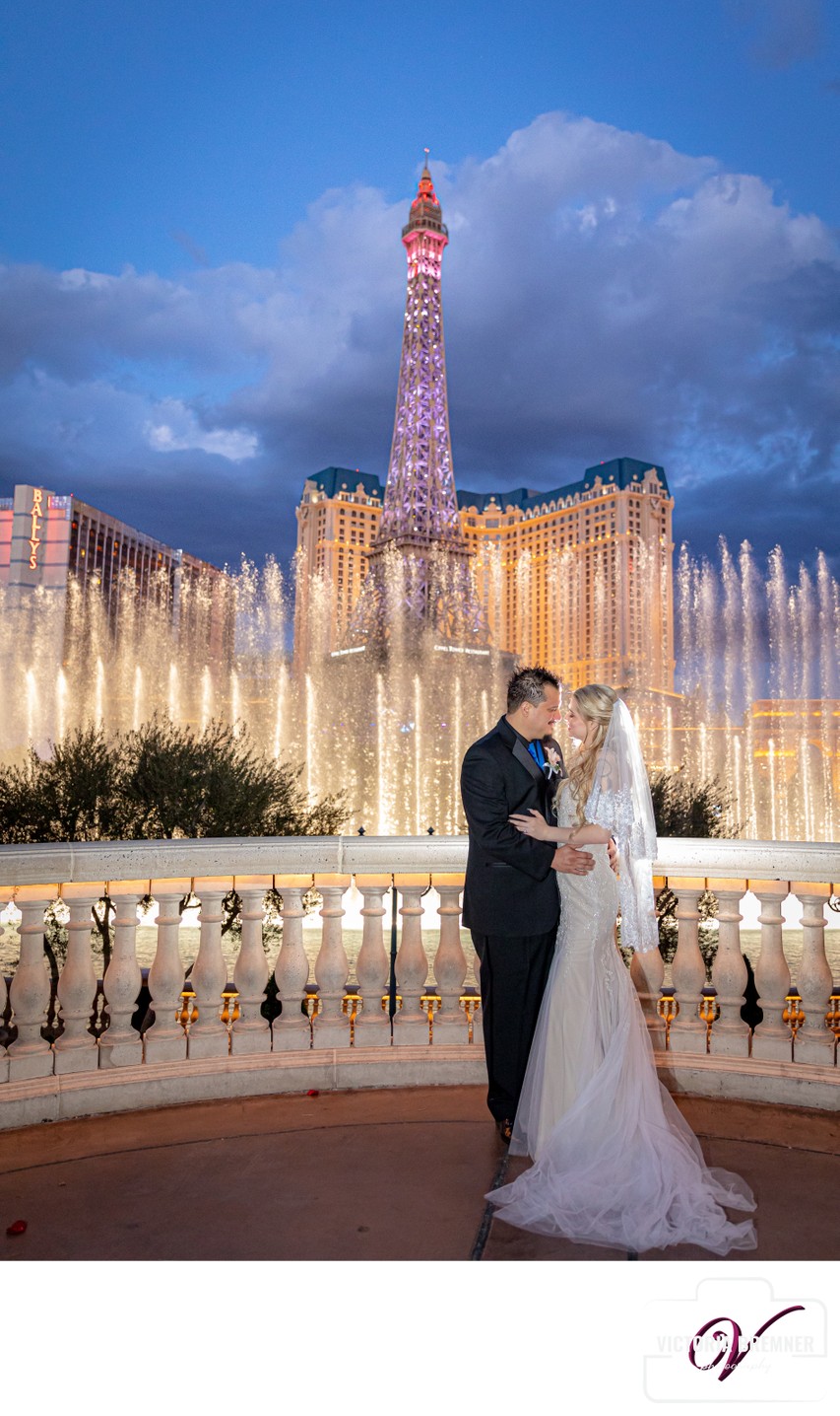 Elopement at Bellagio Fountains The Strip Las Vegas