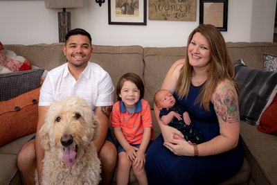 Family Portraits with Pet on location in Las Vegas