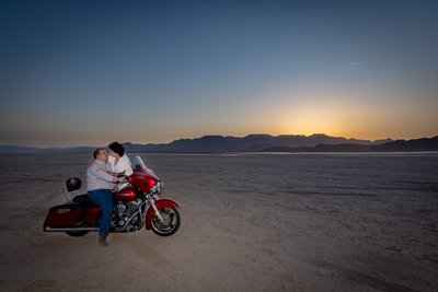 Sunset Engagement Photo Session at Dry Lake Bed