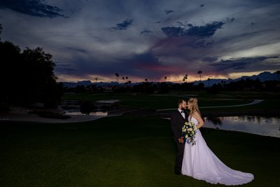 Canton Gate Wedding at sunset in Las Vegas