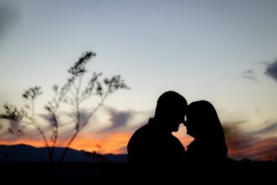 Engagement Photo silhouette sunset photography Las Vegas