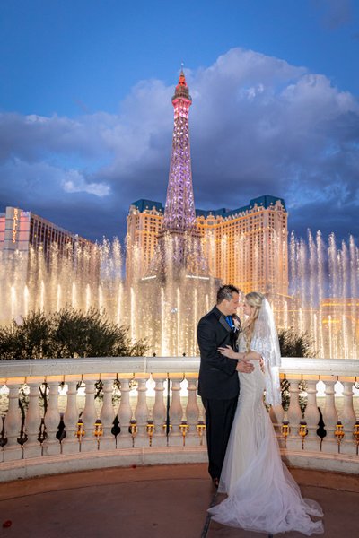Elopement at Bellagio Fountains The Strip Las Vegas