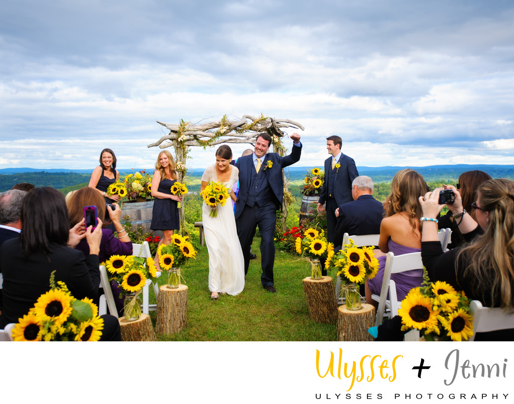 Sunflower Wedding at Benmarl Winery