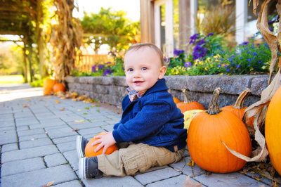 Baby Portrait with Pumpkins PORTRAIT WITH PUMPKINS