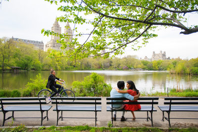 Couple on Bench in Central Park NY