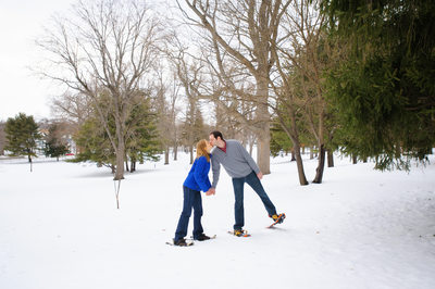 Engagement Photo Snowshoes