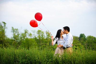Two Red Balloons Engagement