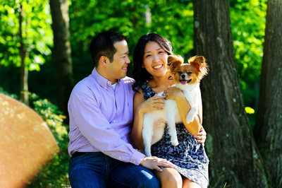 Engagement Photo with Pup