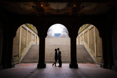 Engagement Bethesda Fountain Archway